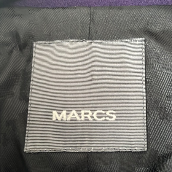 MARCS Wool Purple Double Breasted Winter Cropped Coat Jacket - Picture 8 of 9